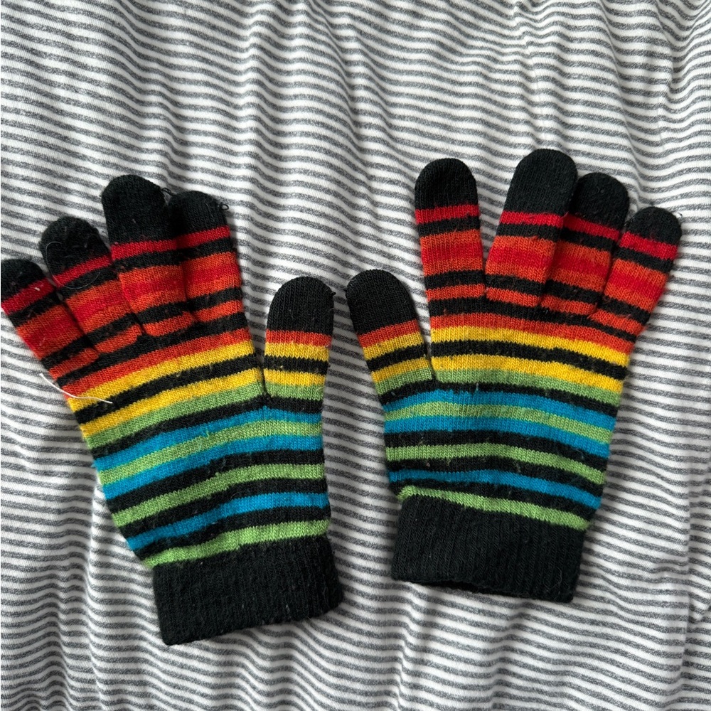 Colorful Striped Gloves